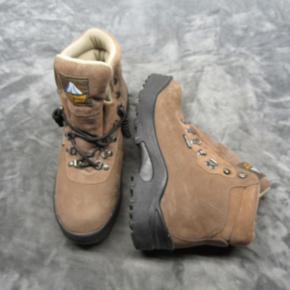 Mt Everest Boots Men 11 Brown Leather Hiking Waterproof Lace Mountaineer Outdoor main image 4